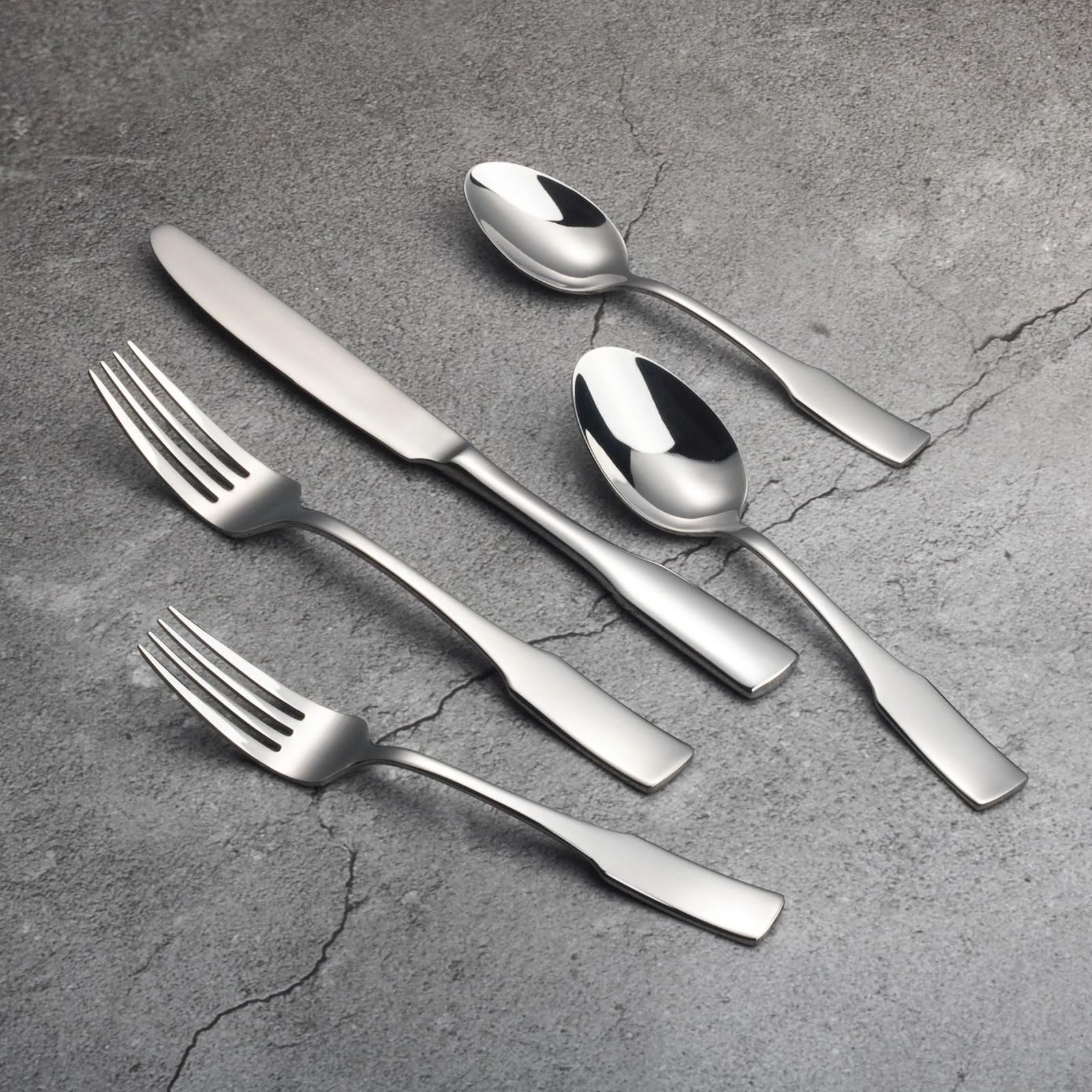 Alata Kate 40-Piece Silverware Set,Service for 8,Stainless Steel Flatware Set